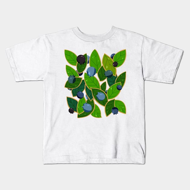 Blueberry Dream + brambleghost Kids T-Shirt by Brambleghost